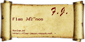 Flas János névjegykártya